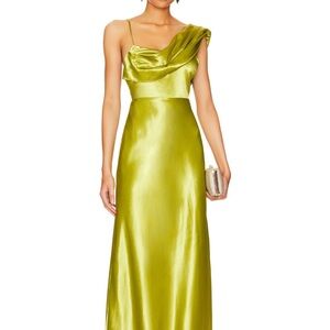 House of Harlow 1960 x Revolve Green Asymmetrical Gown